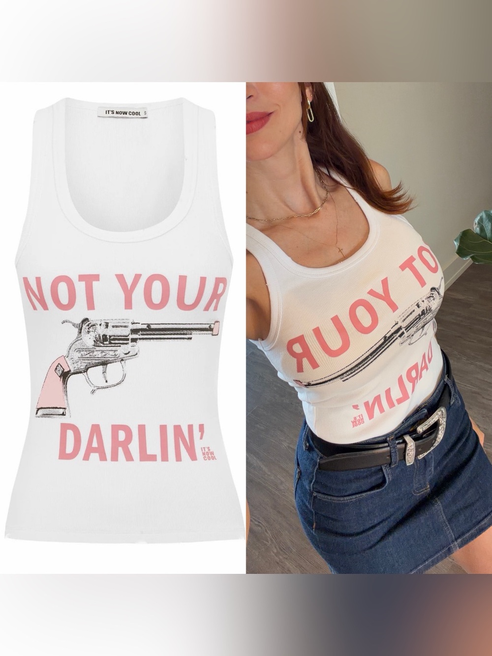 REVOLVE It’s Now Cool Not Your Darlin White Graphic Tank Top